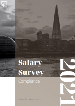 cover of rutherford compliance salary survey 2021
