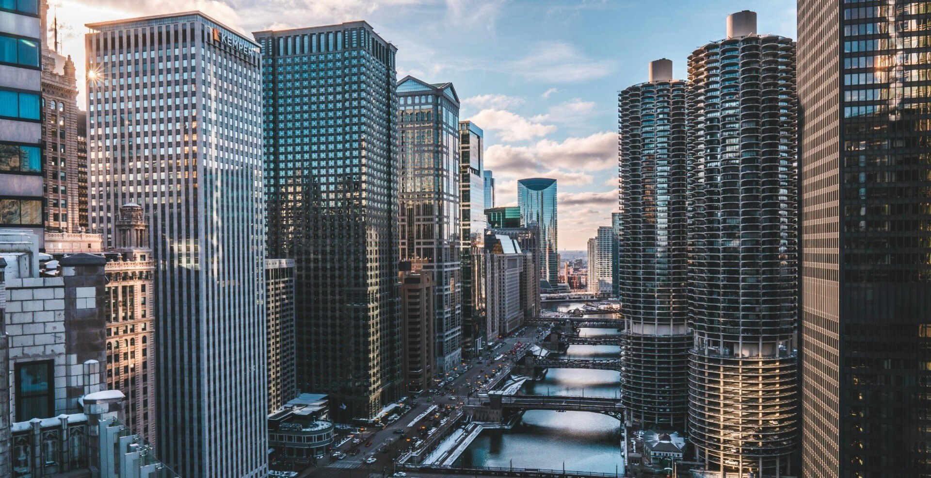 birds view of buildings
