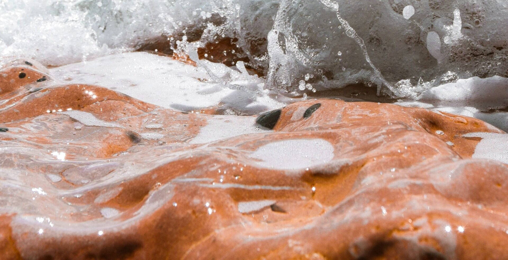 closeup of ocean waves