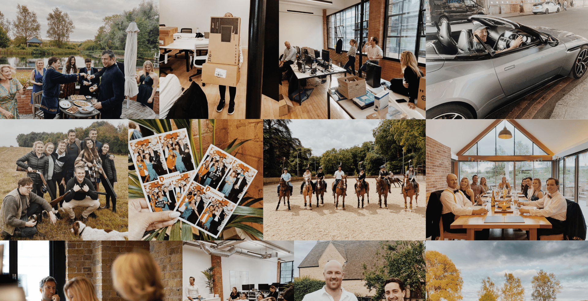 collage of photos of the rutherford team corporate culture